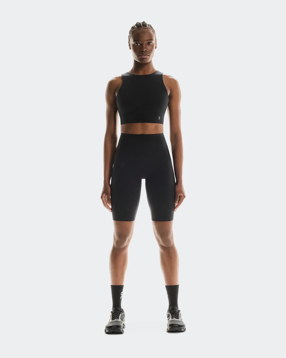 On Studio Tights Short Black Feminino – Baixa intensidade, ultramacia, ajustada