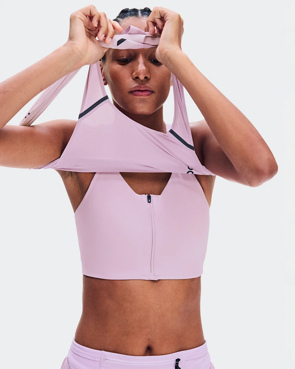 On Endurance Bra Zip Foxglove Feminino