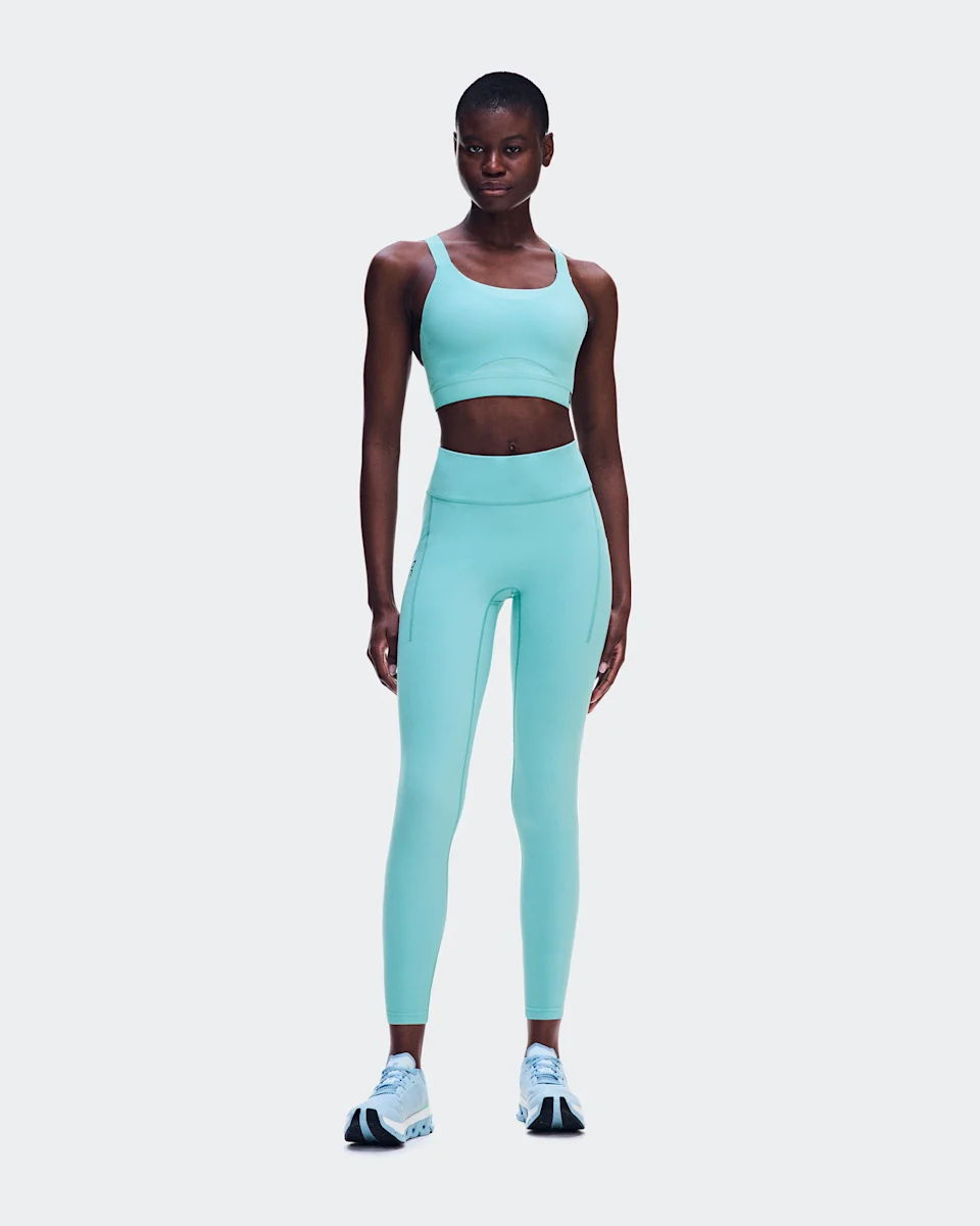On Performance Tights 7/8 Aquamarine Feminino