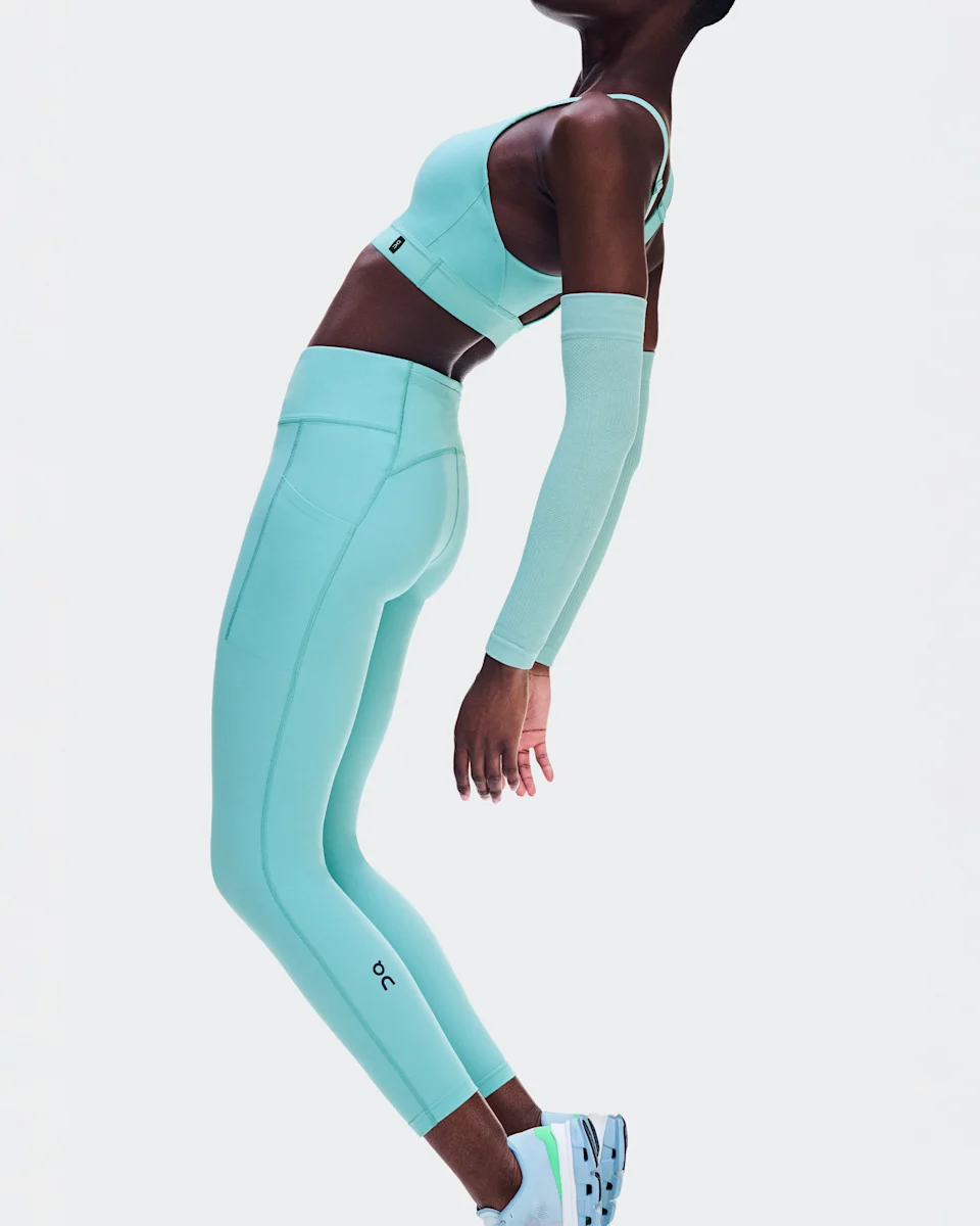 On Performance Tights 7/8 Aquamarine Feminino