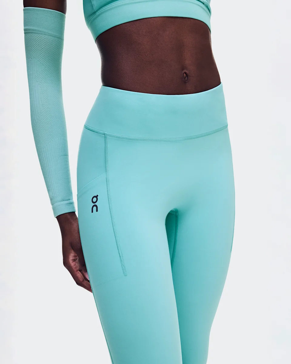 On Performance Tights 7/8 Aquamarine Feminino