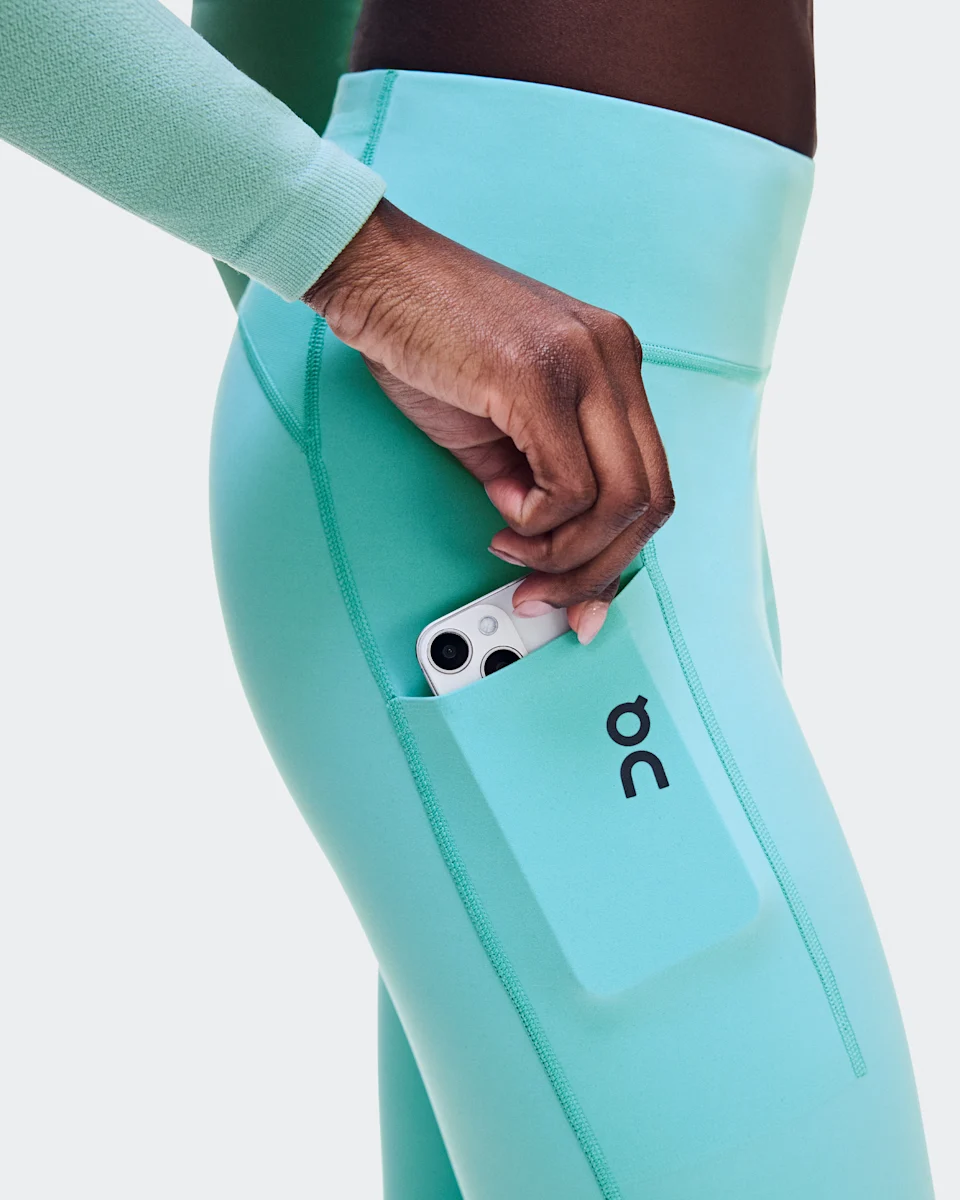 On Performance Tights 7/8 Aquamarine Feminino