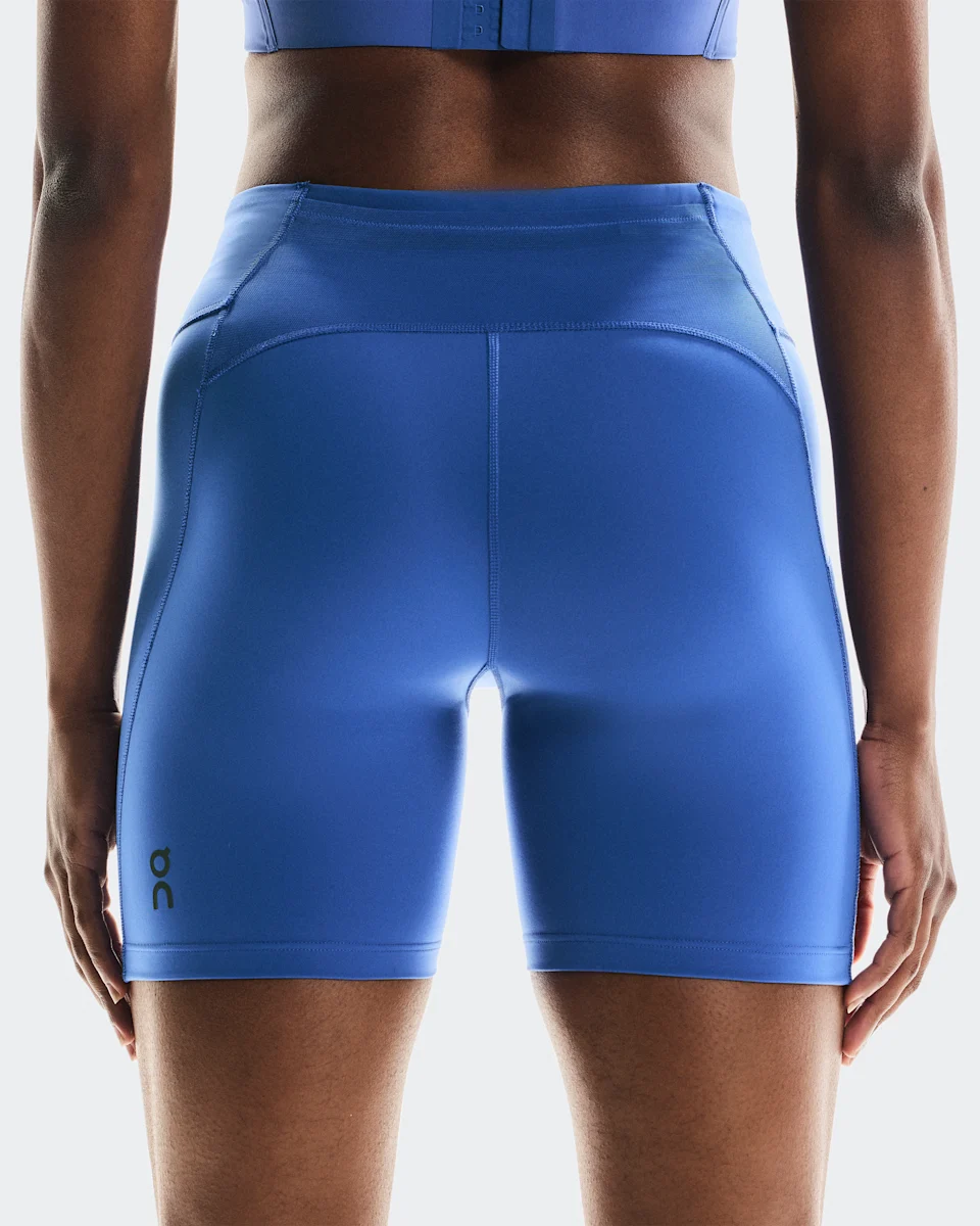 On Performance Tights Short Zaffre Feminino