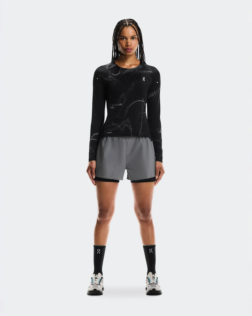 On Performance Long-T Lumos Black Feminino