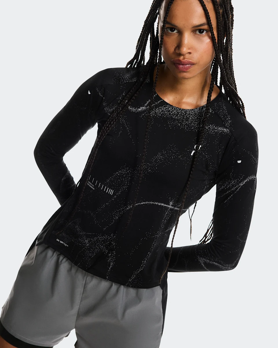 On Performance Long-T Lumos Black Feminino