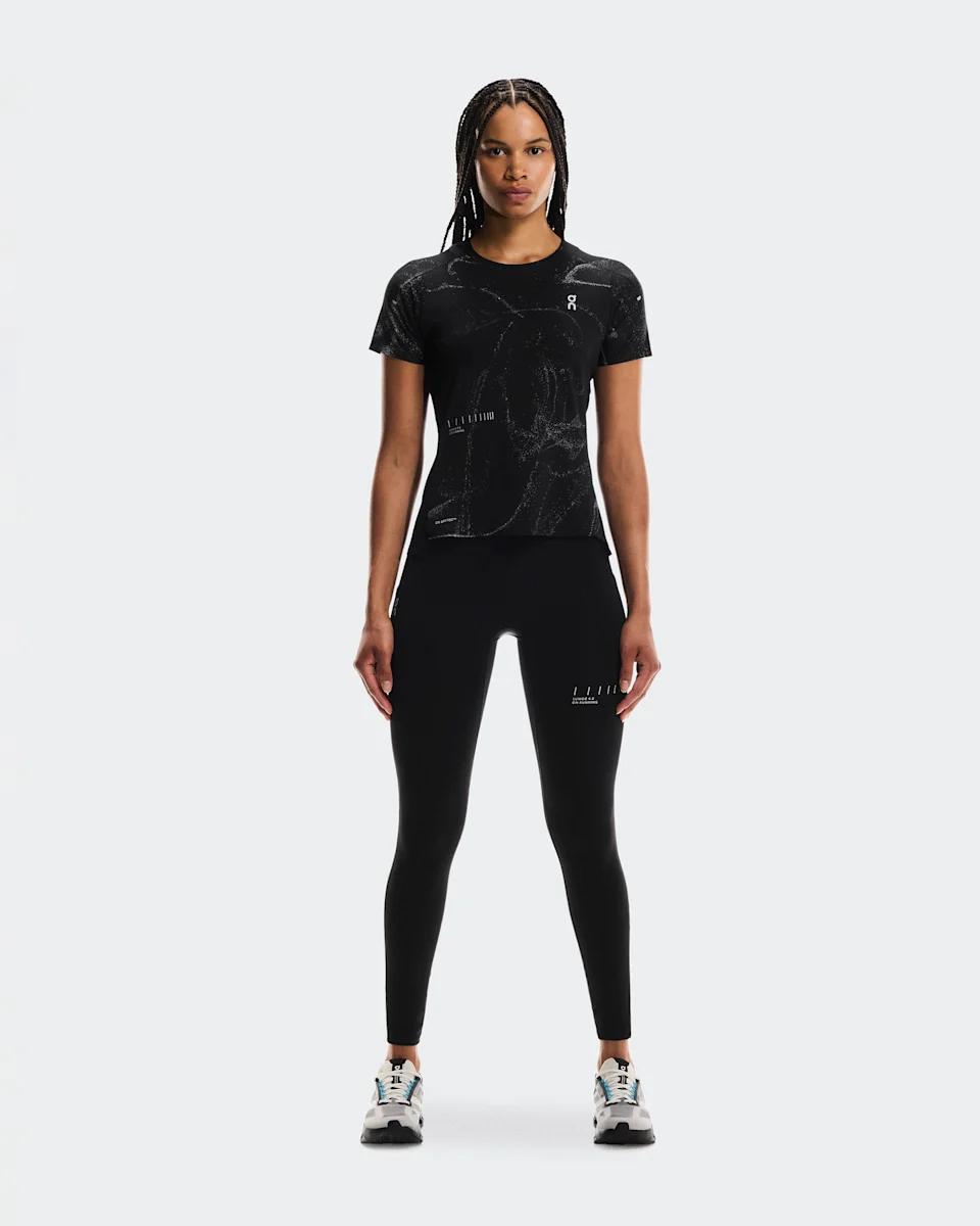 On Performance Tights Lumos Black Feminino – Corrida de rua, clima frio, detalhes refletivos