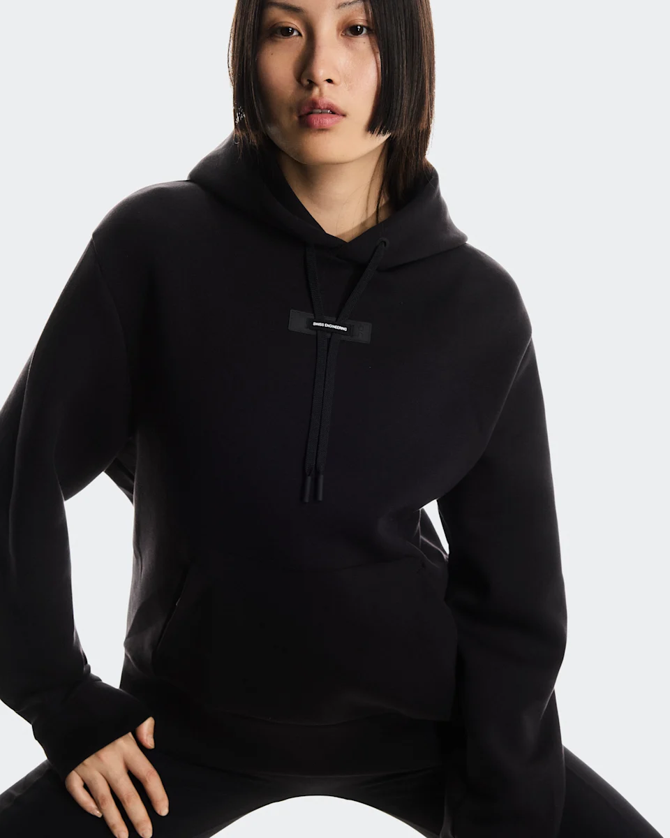 On Focus Tech Hoodie Black Feminino
