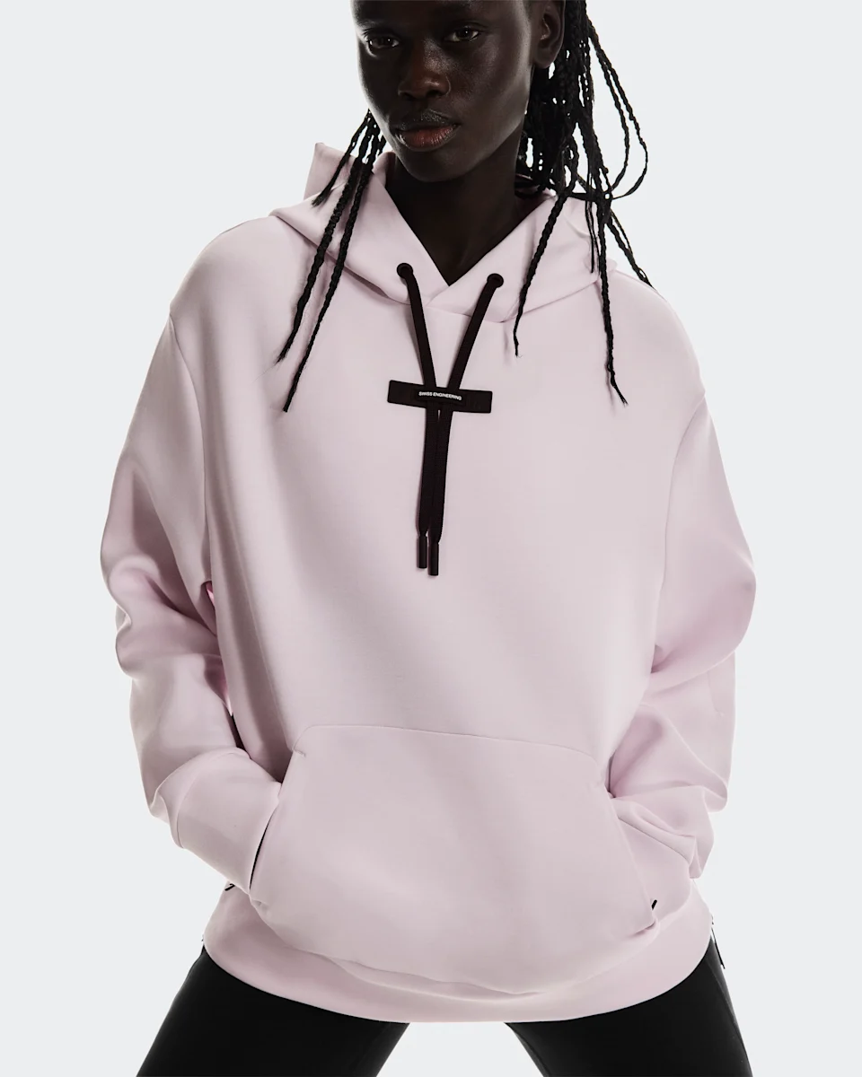 On Focus Tech Hoodie Orchid Feminino
