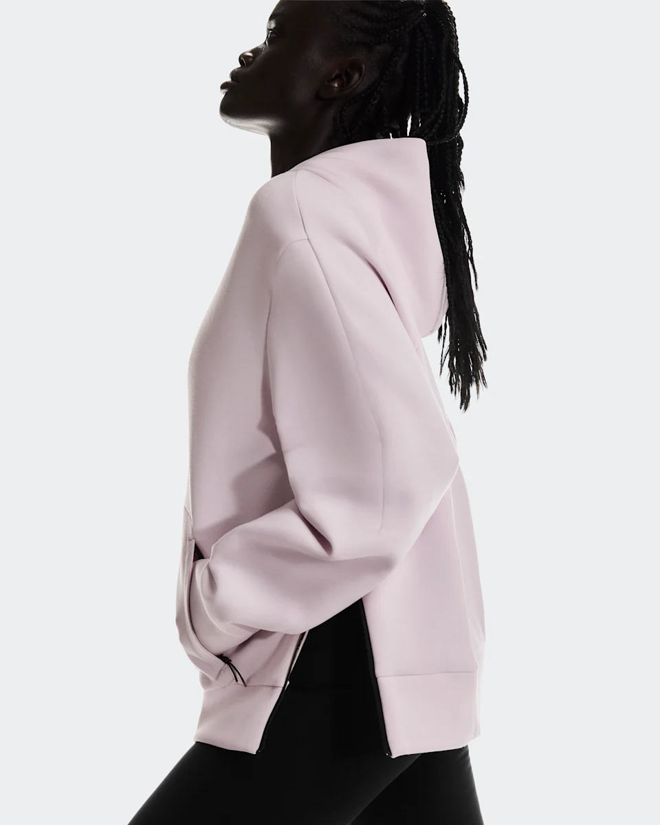 On Focus Tech Hoodie Orchid Feminino