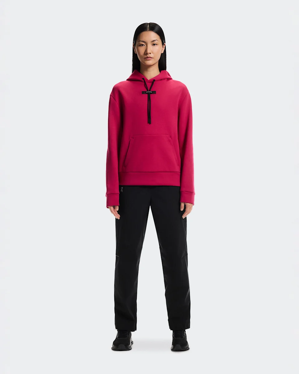 On Focus Tech Hoodie Grenadine Feminino