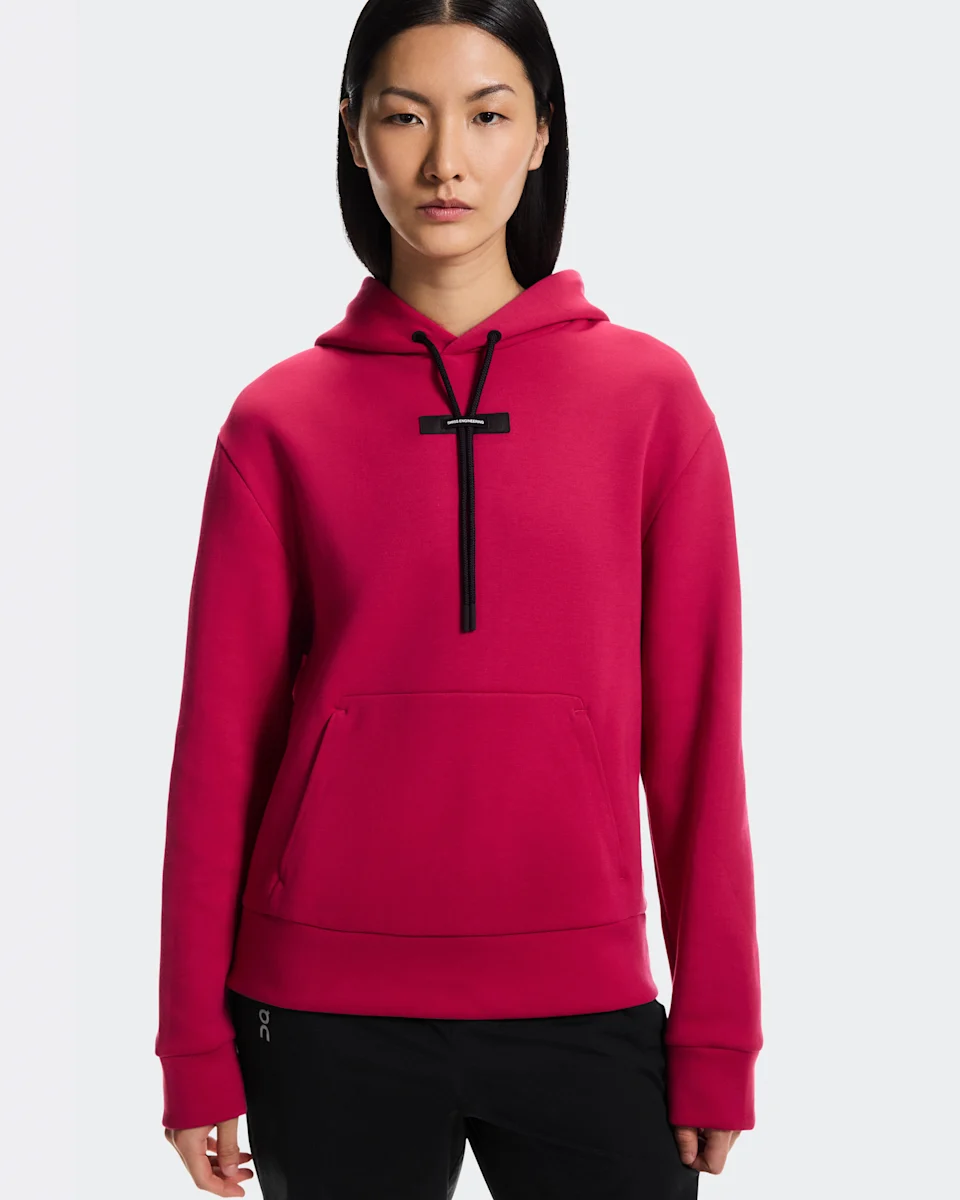On Focus Tech Hoodie Grenadine Feminino