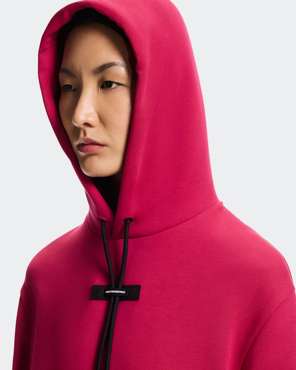 On Focus Tech Hoodie Grenadine Feminino