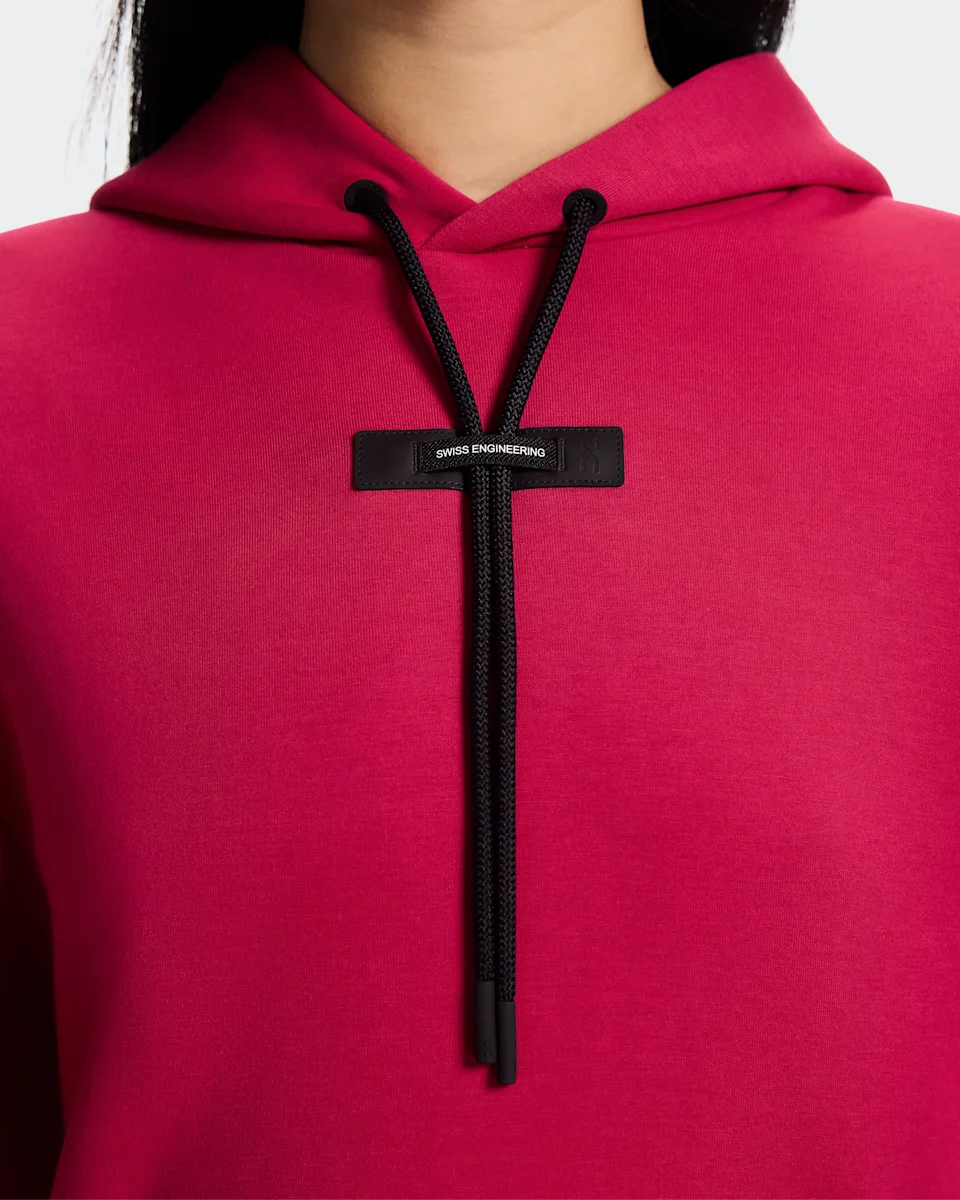 On Focus Tech Hoodie Grenadine Feminino
