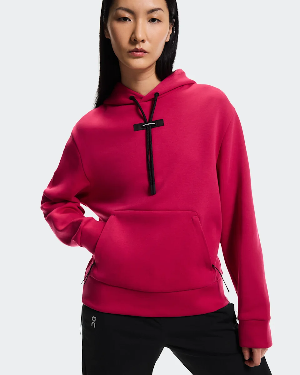On Focus Tech Hoodie Grenadine Feminino