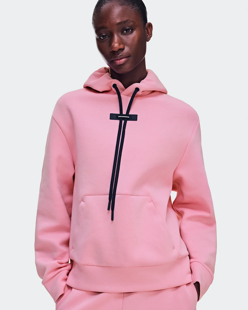On Focus Tech Hoodie Magnolia Feminino