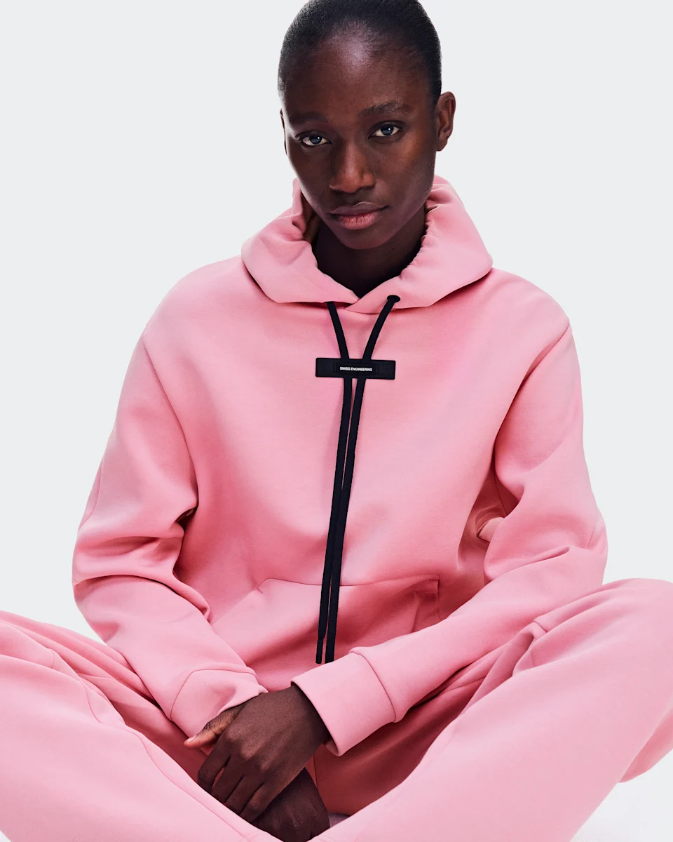 On Focus Tech Hoodie Magnolia Feminino