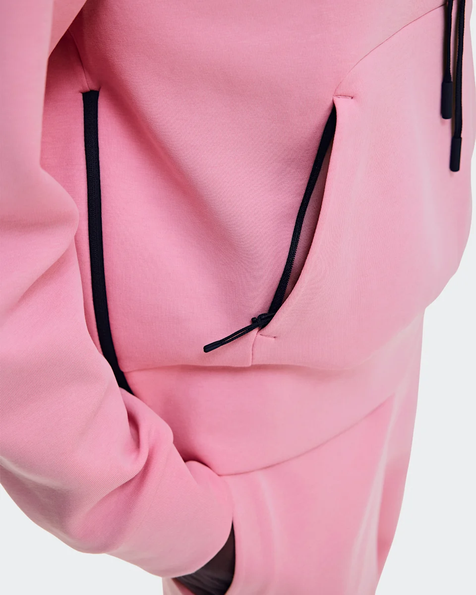 On Focus Tech Hoodie Magnolia Feminino
