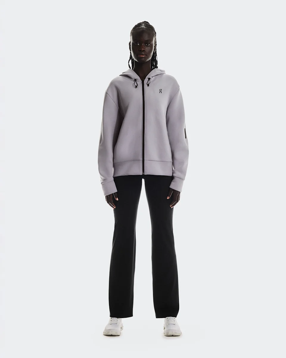 On Focus Tech Zip Hoodie Lilac Feminino