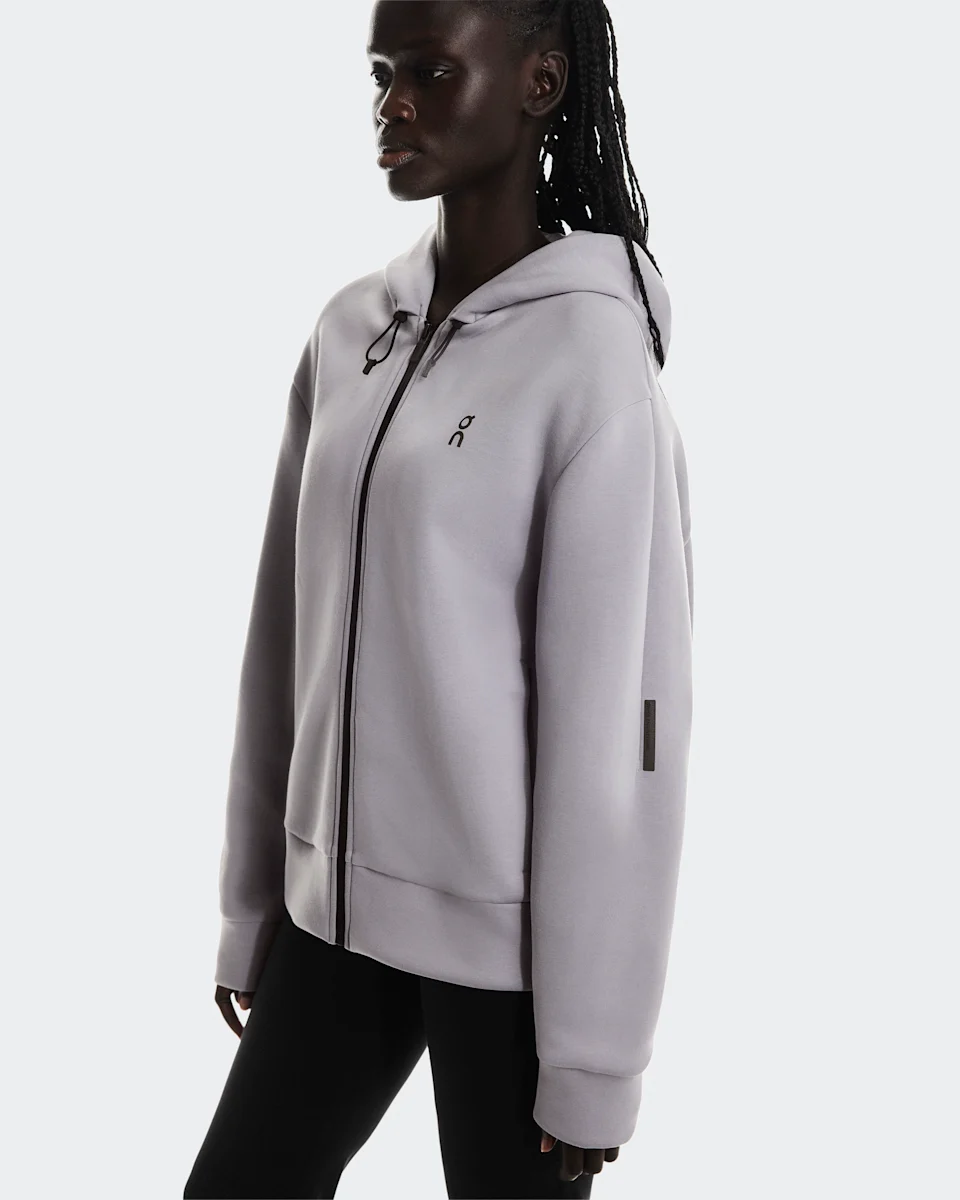 On Focus Tech Zip Hoodie Lilac Feminino