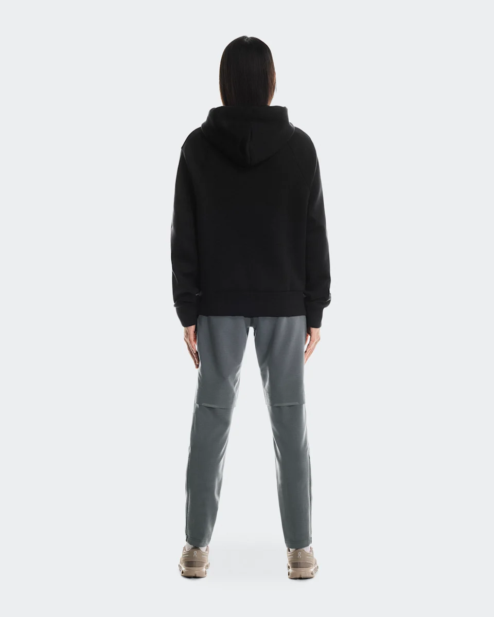 On Focus Tech Zip Hoodie Black Feminino
