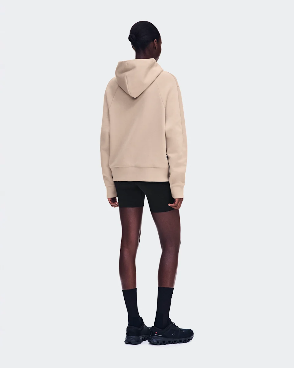 On Focus Tech Zip Hoodie Desert Feminino