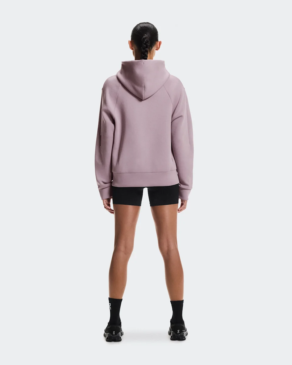 On Focus Tech Zip Hoodie Heron Feminino