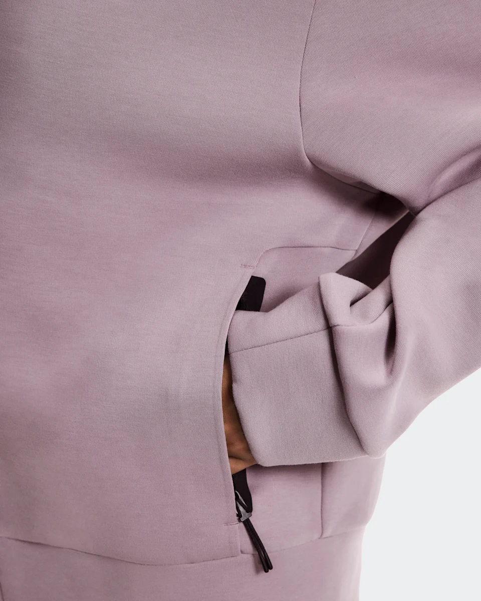 On Focus Tech Zip Hoodie Heron Feminino