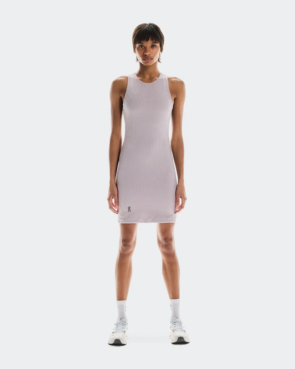 On All-Day Ribbed Dress Orchid & Lilac Feminino – Uso diário, viagens, elástico