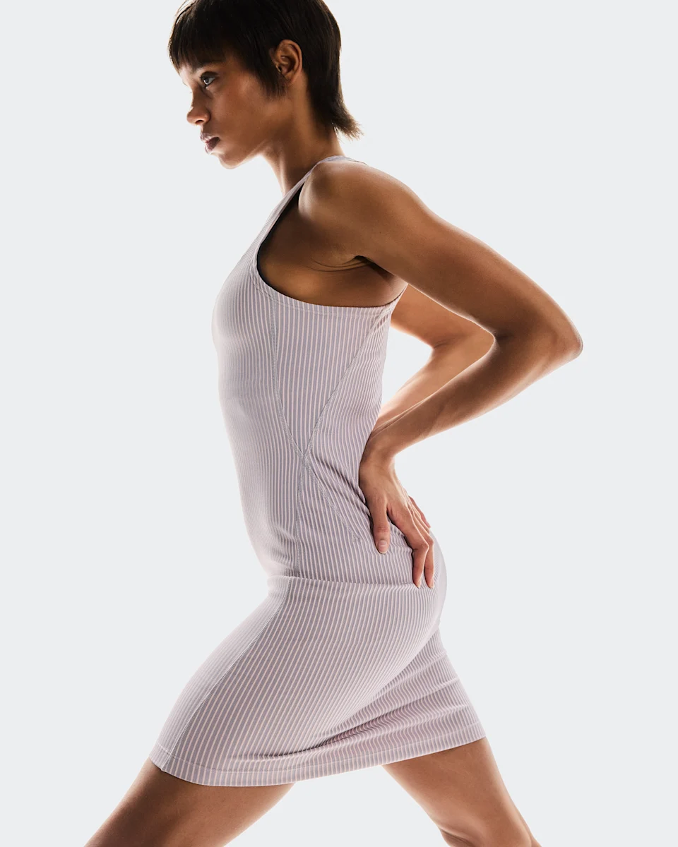 On All-Day Ribbed Dress Orchid & Lilac Feminino