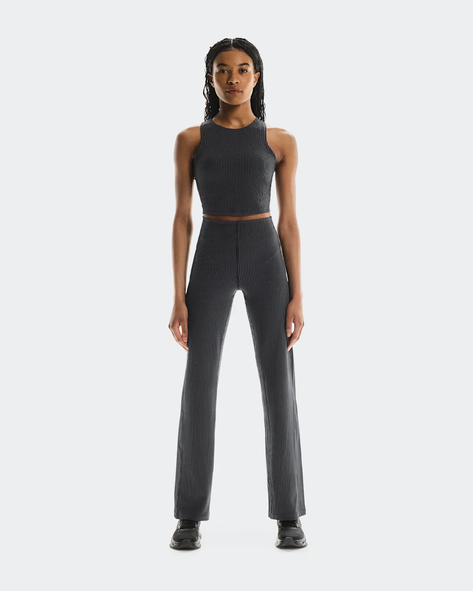 On All-Day Ribbed Pants Black & Rock Feminino – Uso diário, viagens, lifestyle