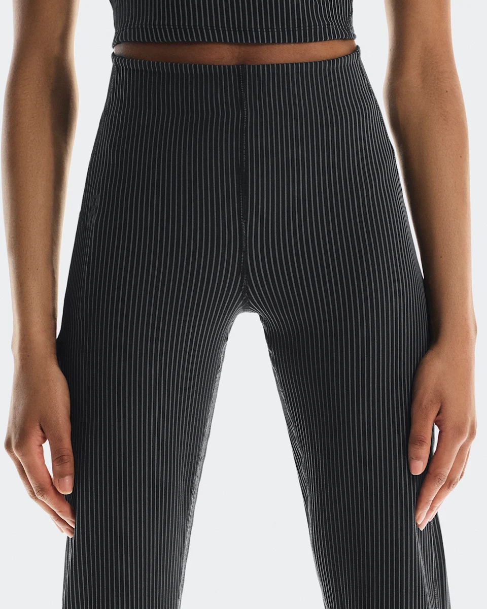 On All-Day Ribbed Pants Black & Rock Feminino