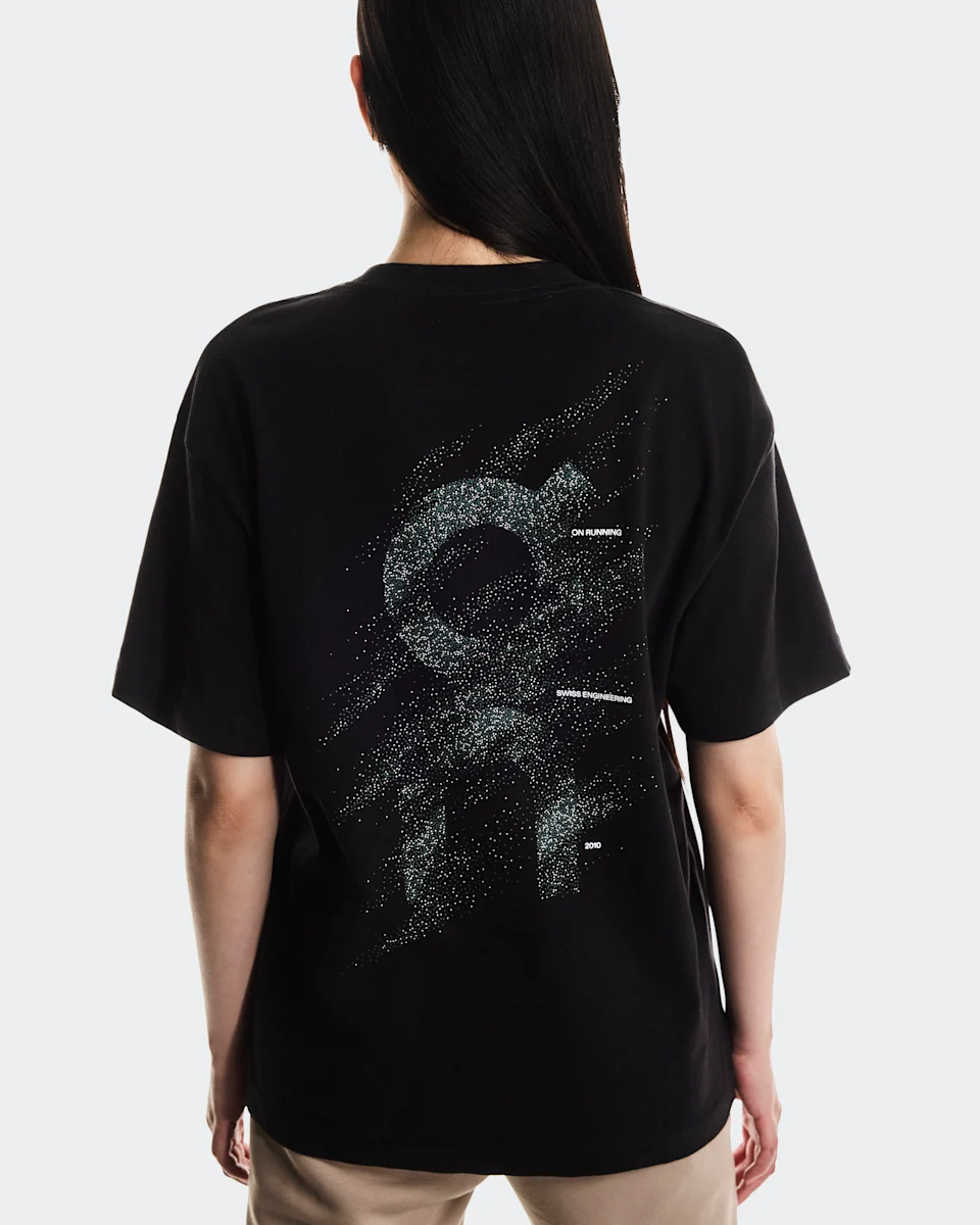 On Club T Graphic Black & Olive Feminino
