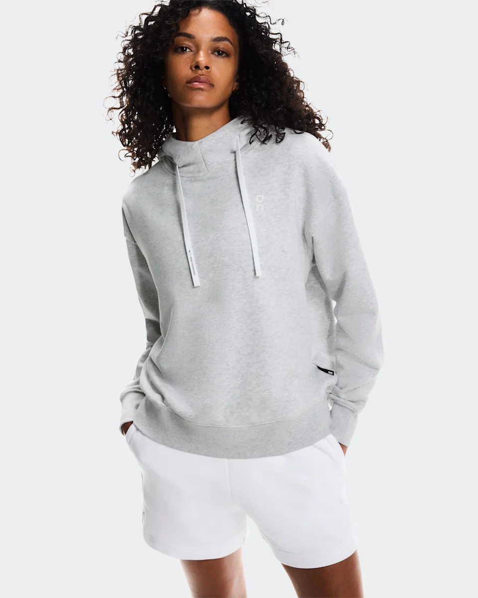 On Club Hoodie Smash Grey Heather Feminino
