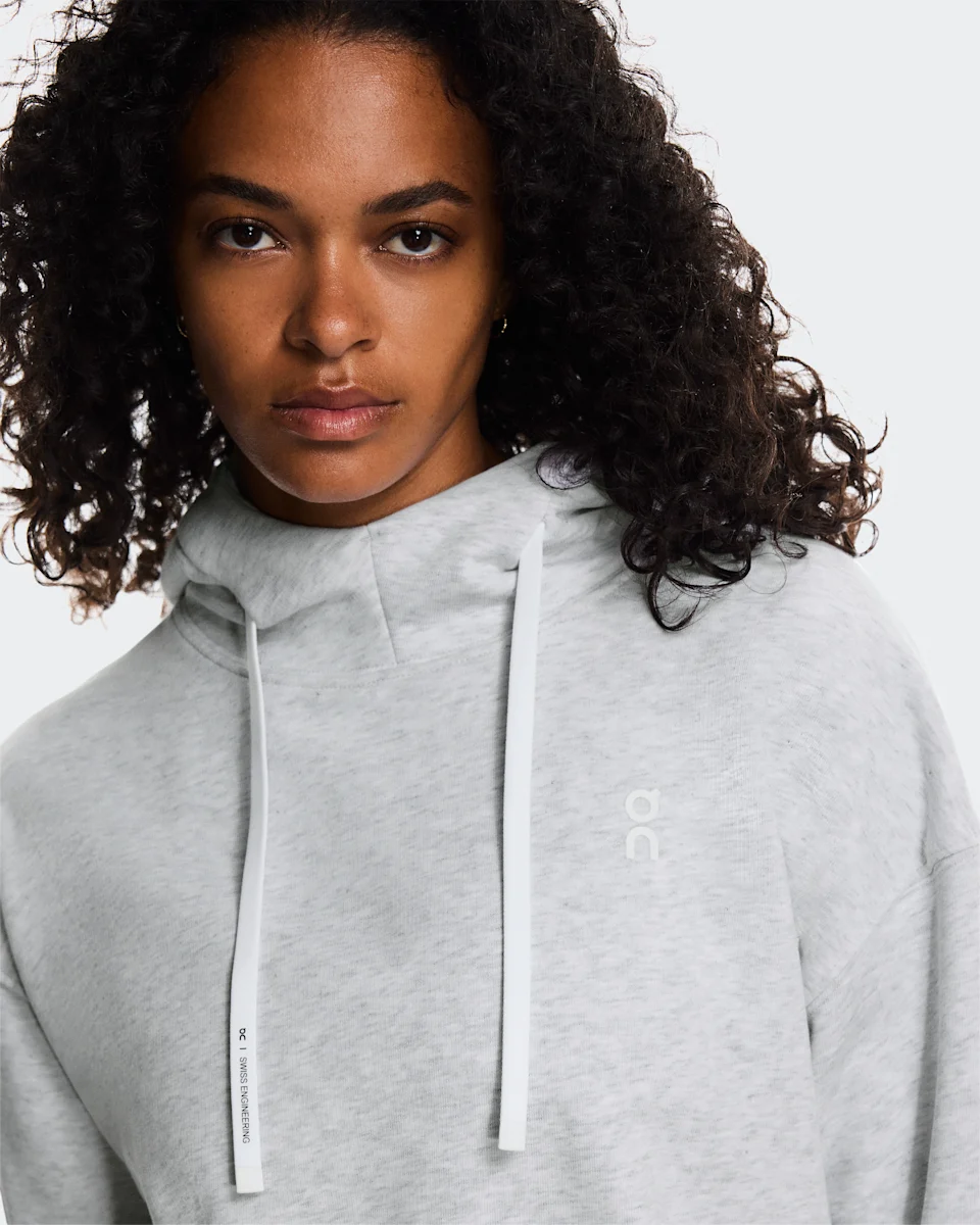 On Club Hoodie Smash Grey Heather Feminino