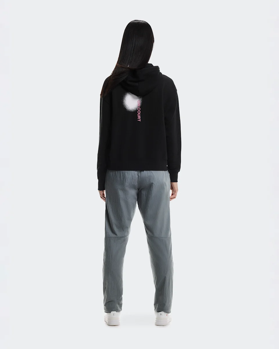 On Club Hoodie Smash Black & Orchid Feminino