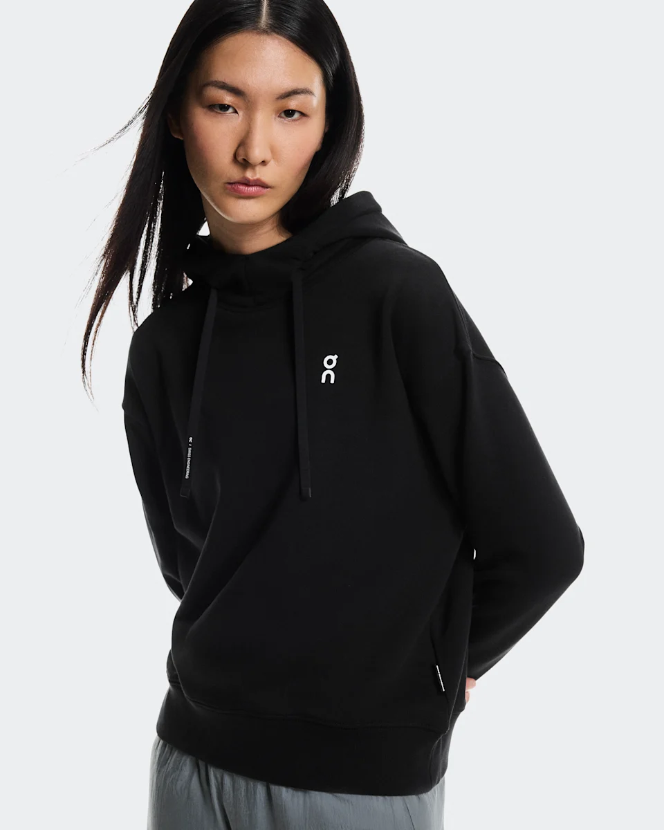On Club Hoodie Smash Black & Orchid Feminino