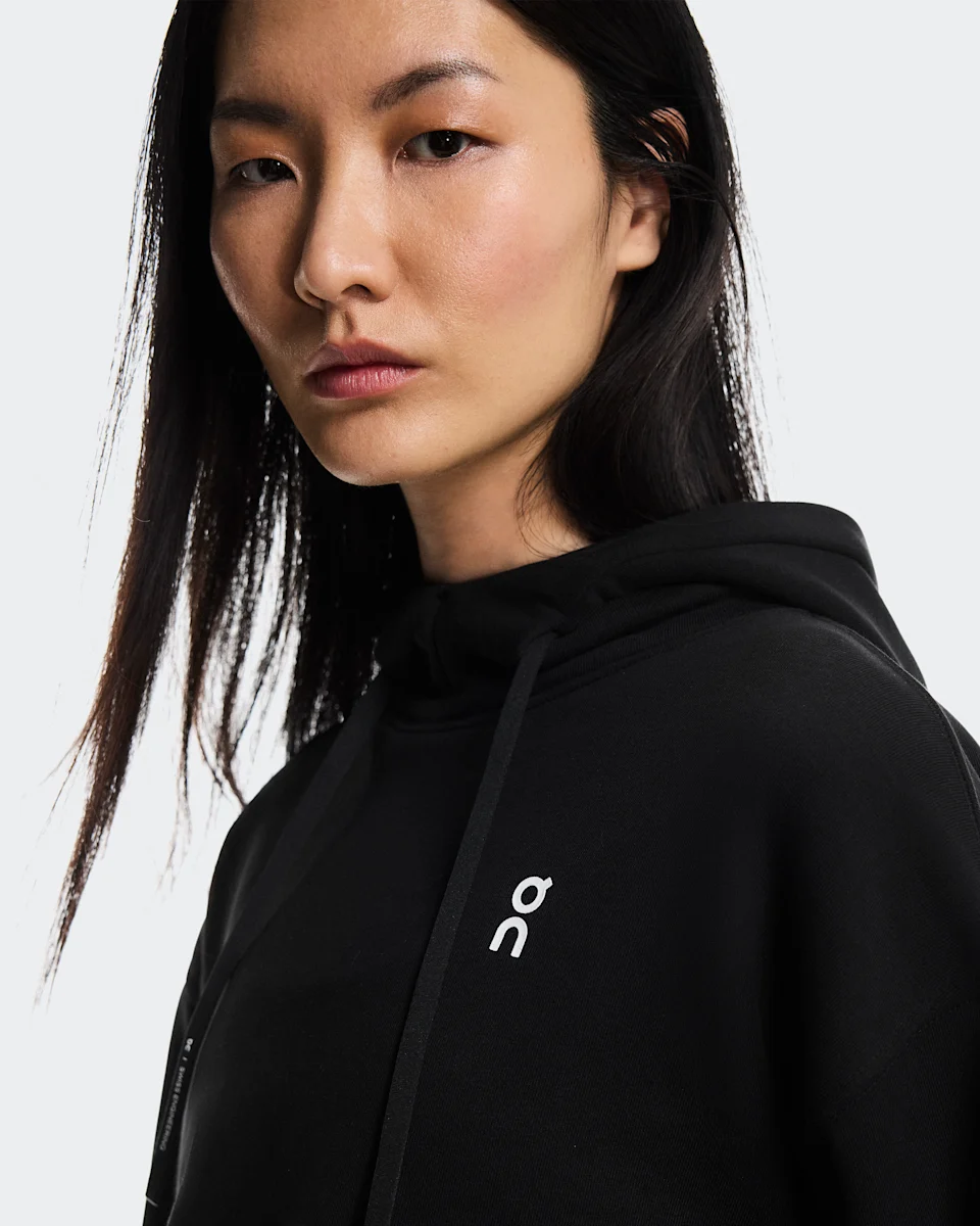On Club Hoodie Smash Black & Orchid Feminino