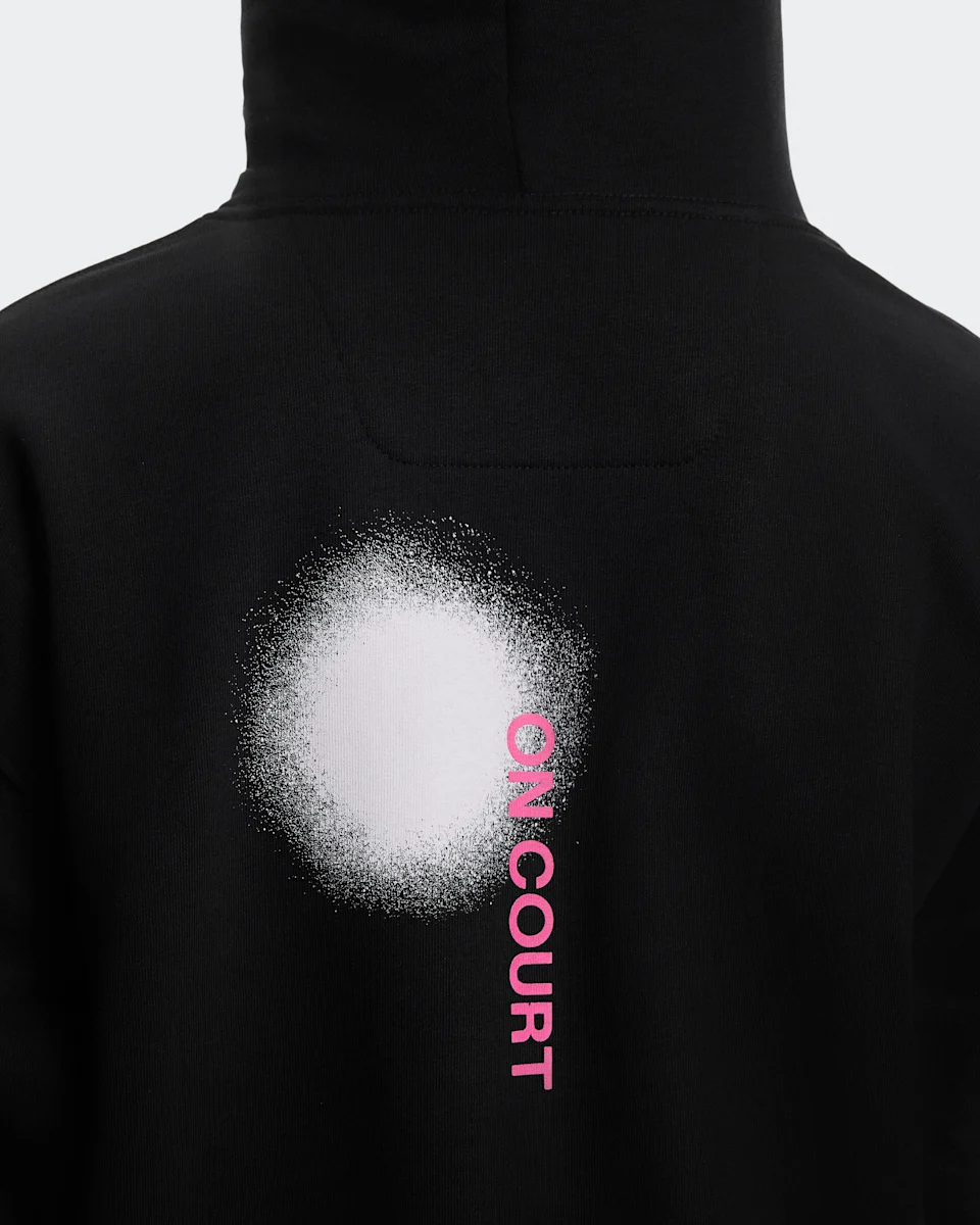 On Club Hoodie Smash Black & Orchid Feminino