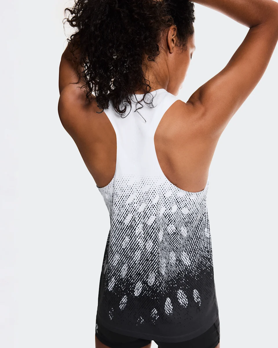 On Zero Singlet White & Iron Feminino