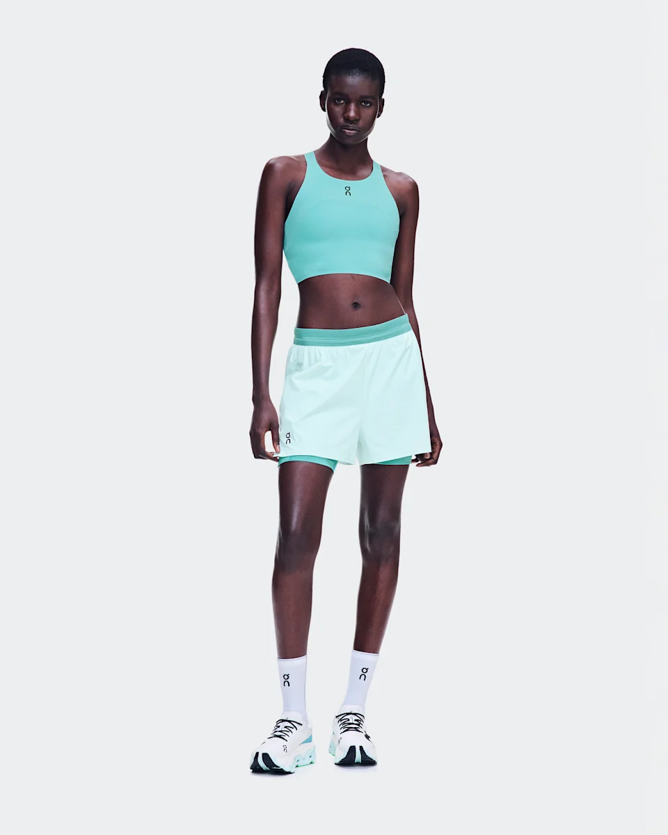 On Performance Crop Aquamarine Feminino – Corrida, treinos