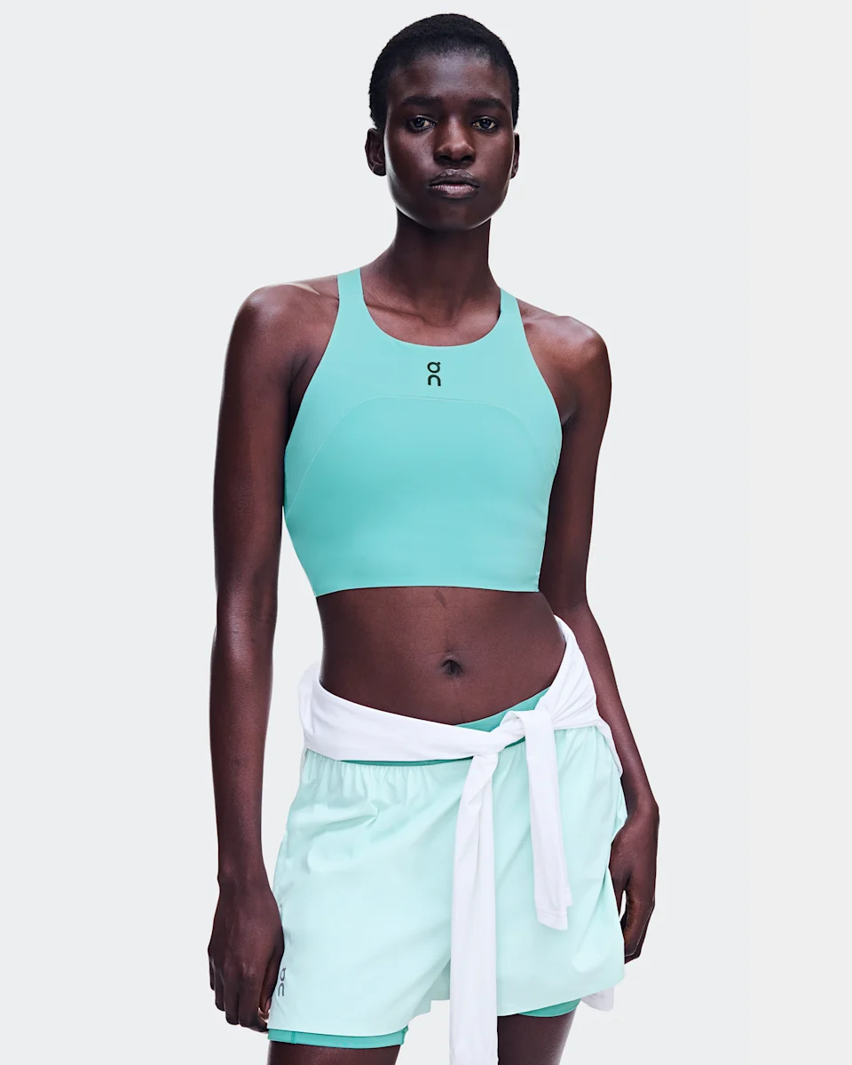 On Performance Crop Aquamarine Feminino