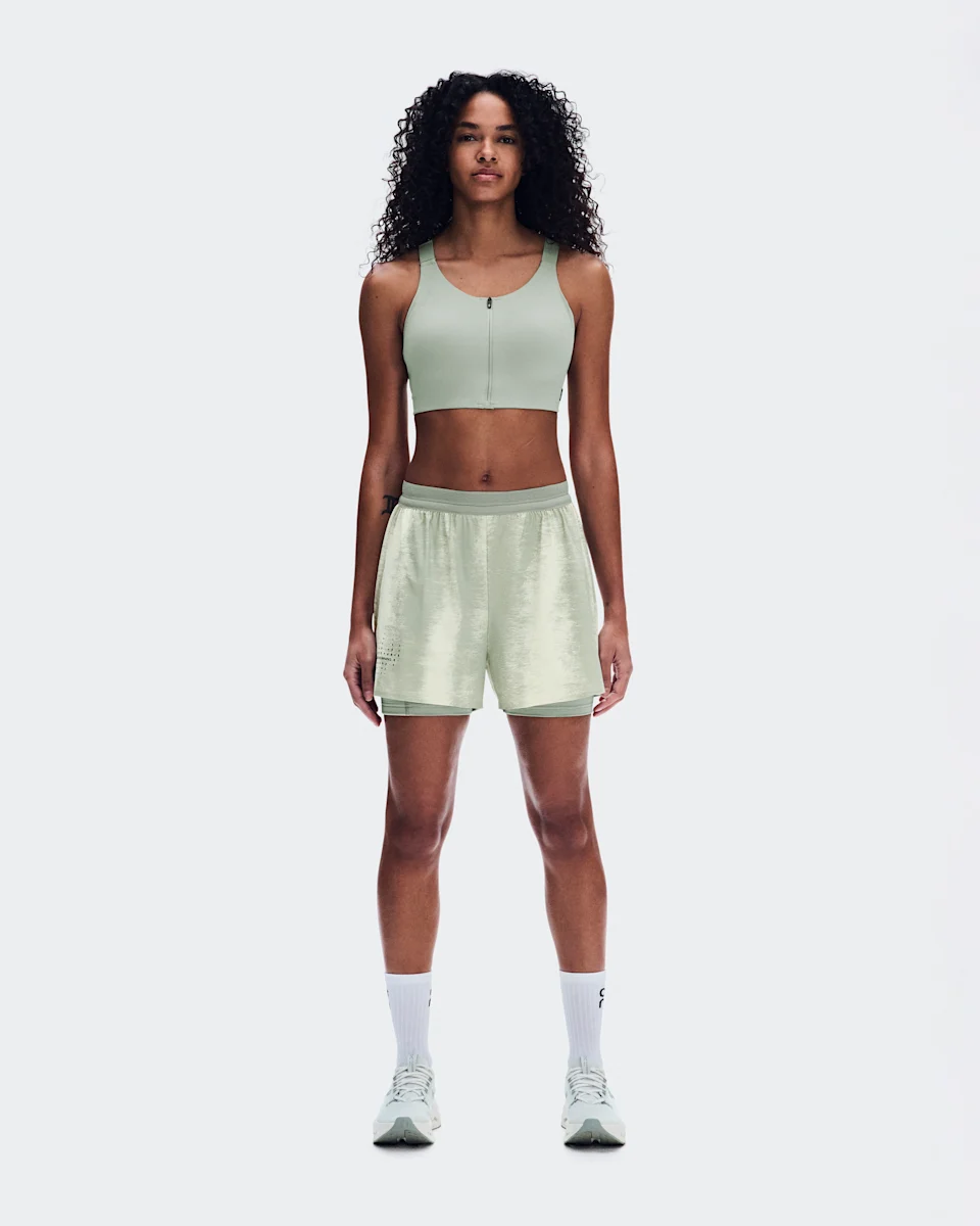 On Performance Shorts Terra Seedling & Tin Feminino