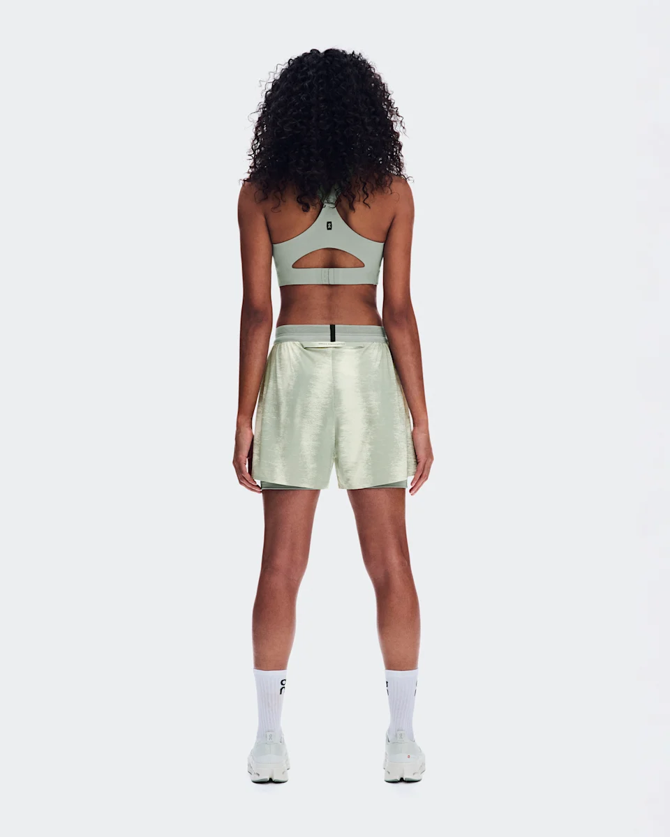 On Performance Shorts Terra Seedling & Tin Feminino
