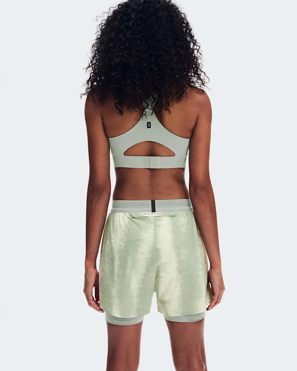 On Performance Shorts Terra Seedling & Tin Feminino