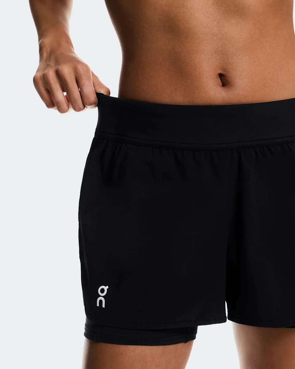 On 3" Court Shorts 2-in-1 Black Feminino