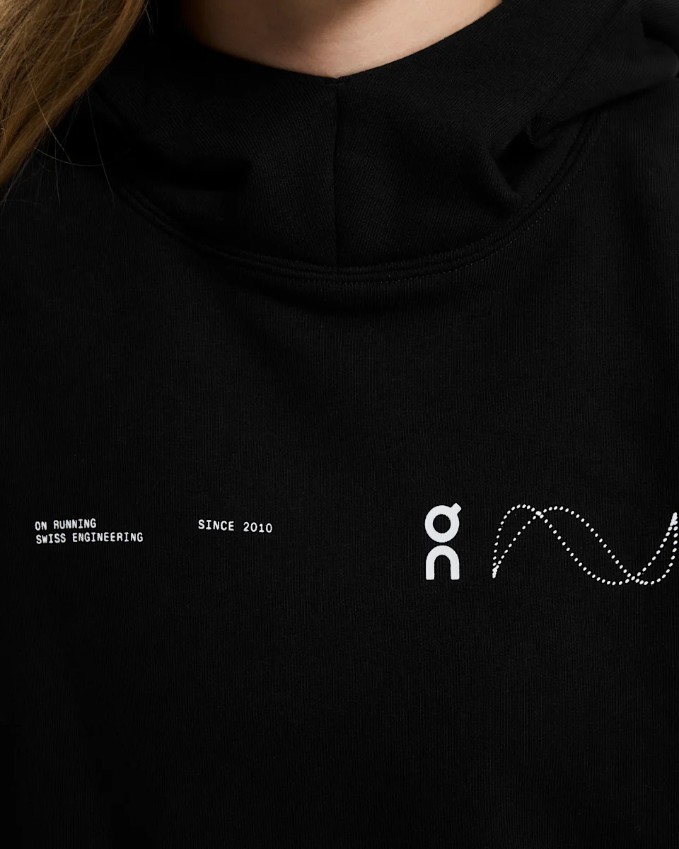 On Club Hoodie Avant Black Feminino