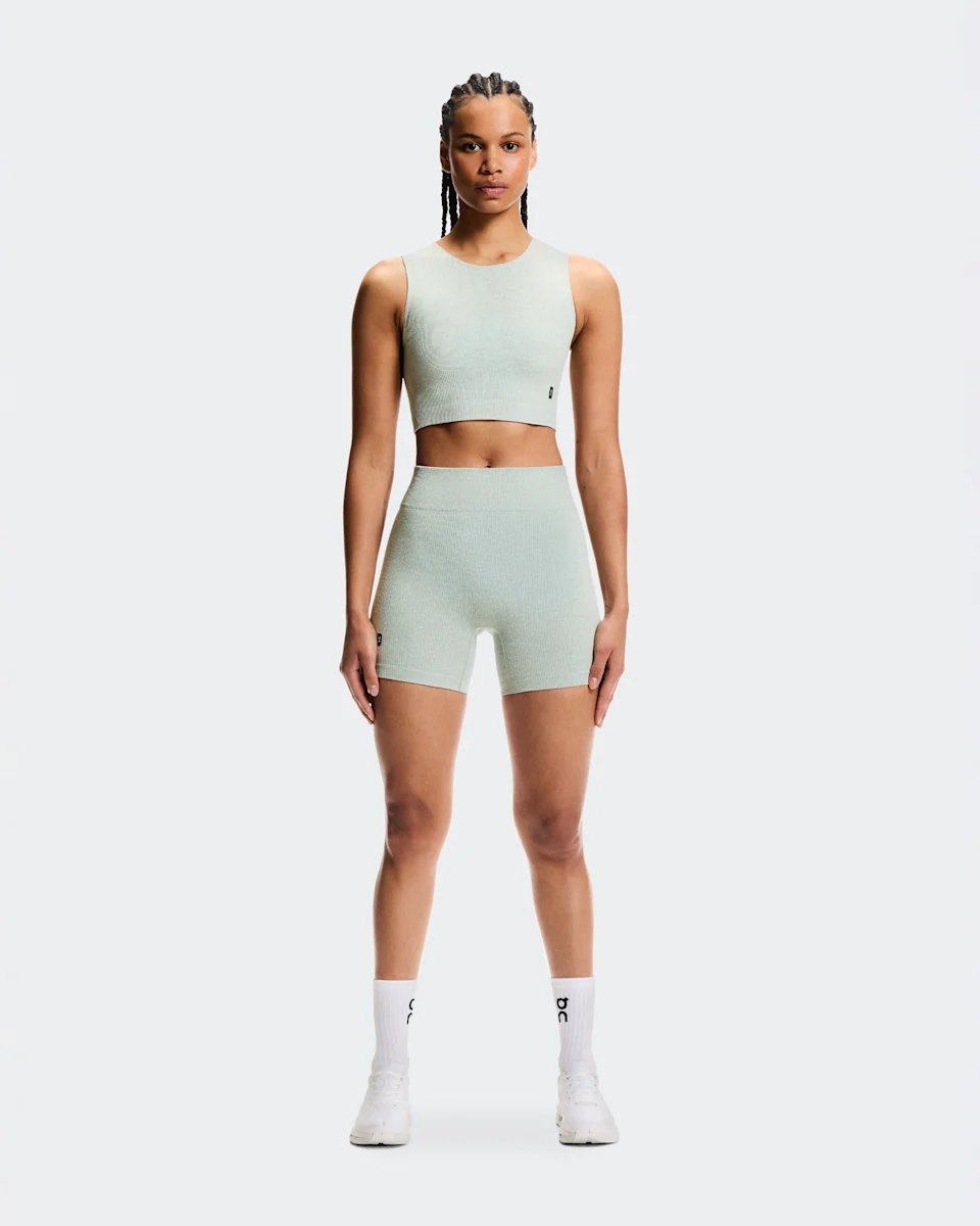 On Studio Knit Crop Mineral Heather Feminino