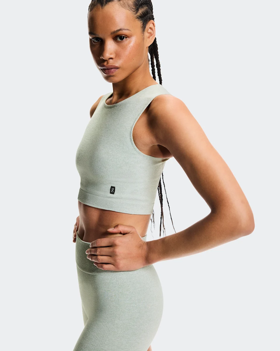 On Studio Knit Crop Mineral Heather Feminino