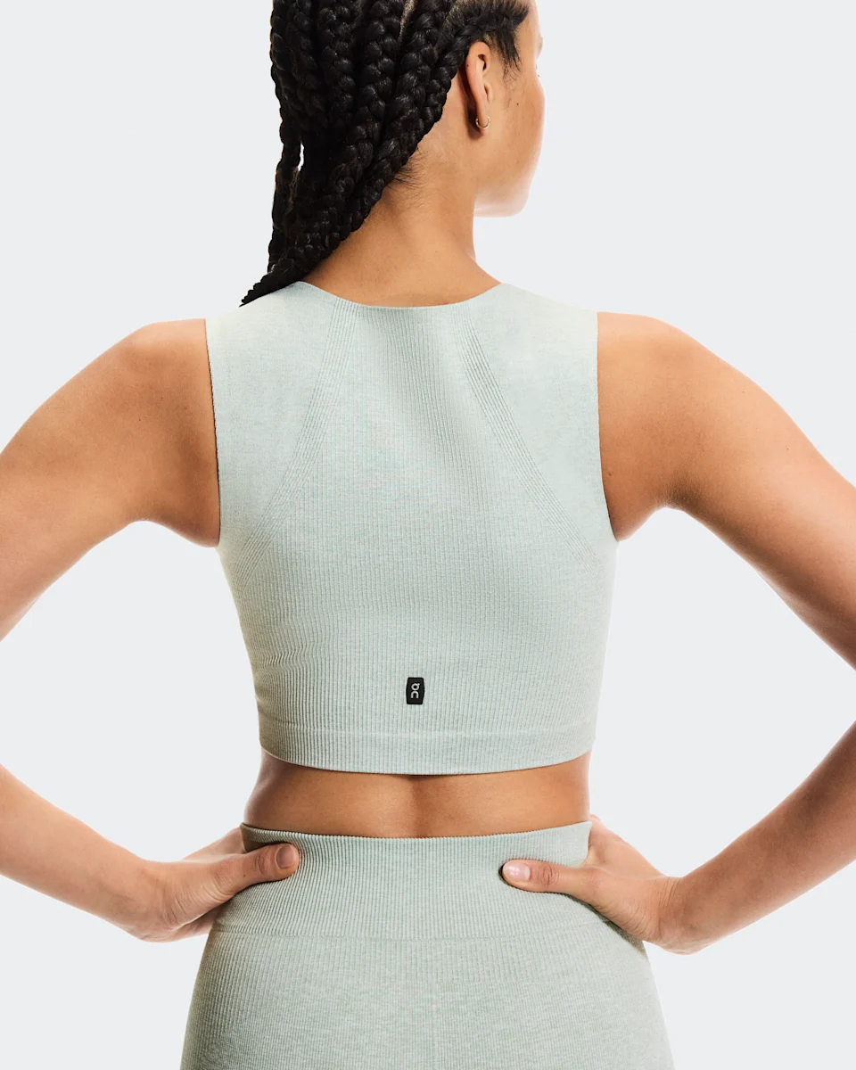 On Studio Knit Crop Mineral Heather Feminino