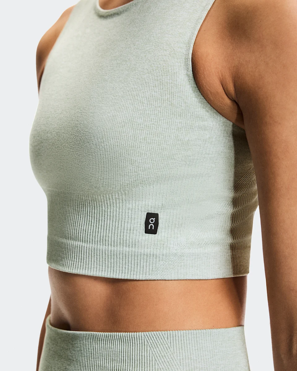 On Studio Knit Crop Mineral Heather Feminino